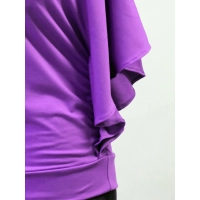 Bluzeczka Diana z pięknymi falbaniastymi rękawami - odcienie fioletu